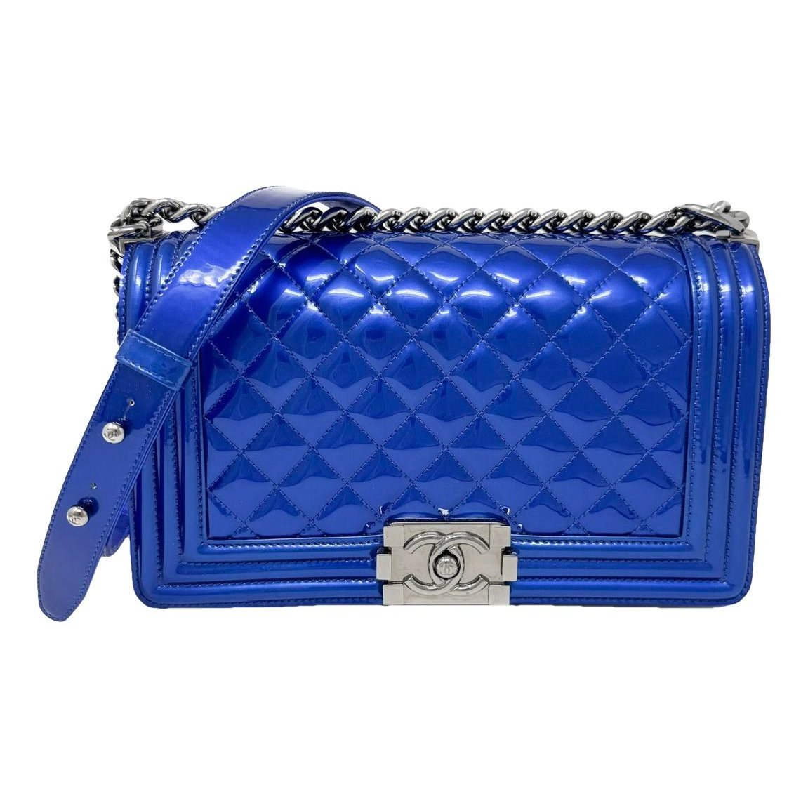 Boy patent leather crossbody bag