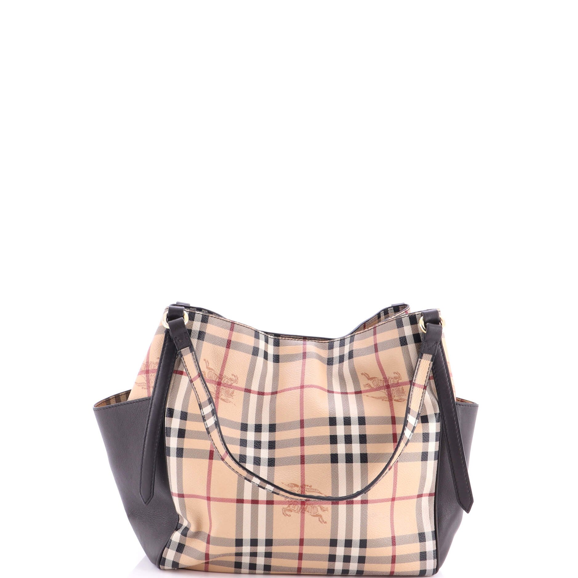 Canterbury Panels Tote Haymarket Coated Canvas and Leather Small