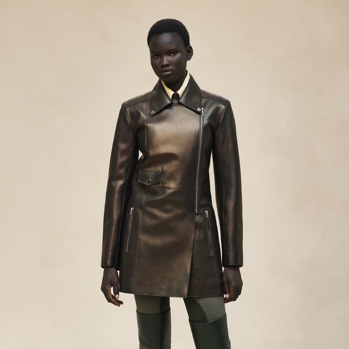 Noir Leather Biker Jacket