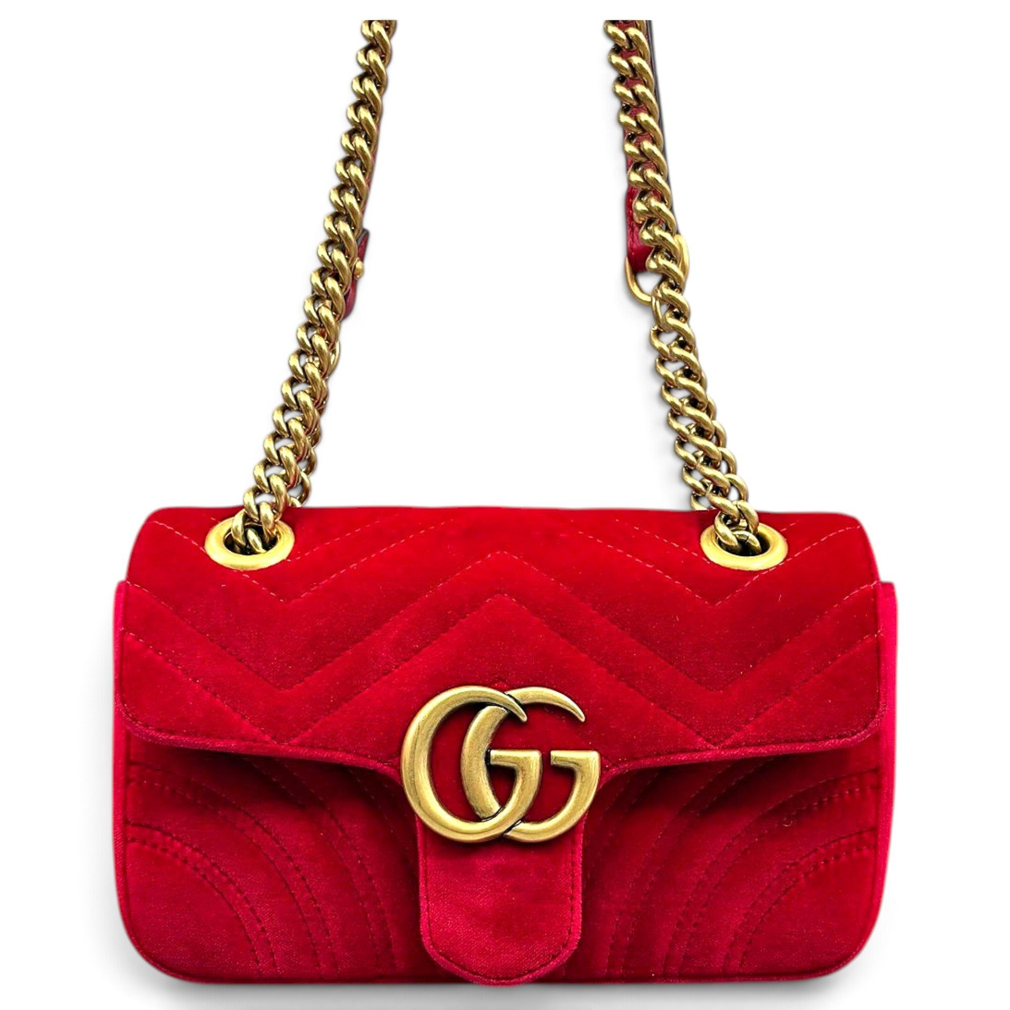 GG Marmont Flap velvet crossbody bag
