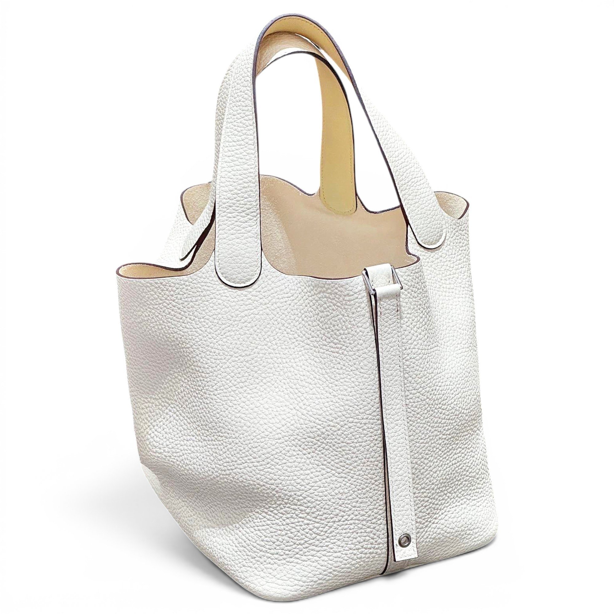 Picotin leather tote