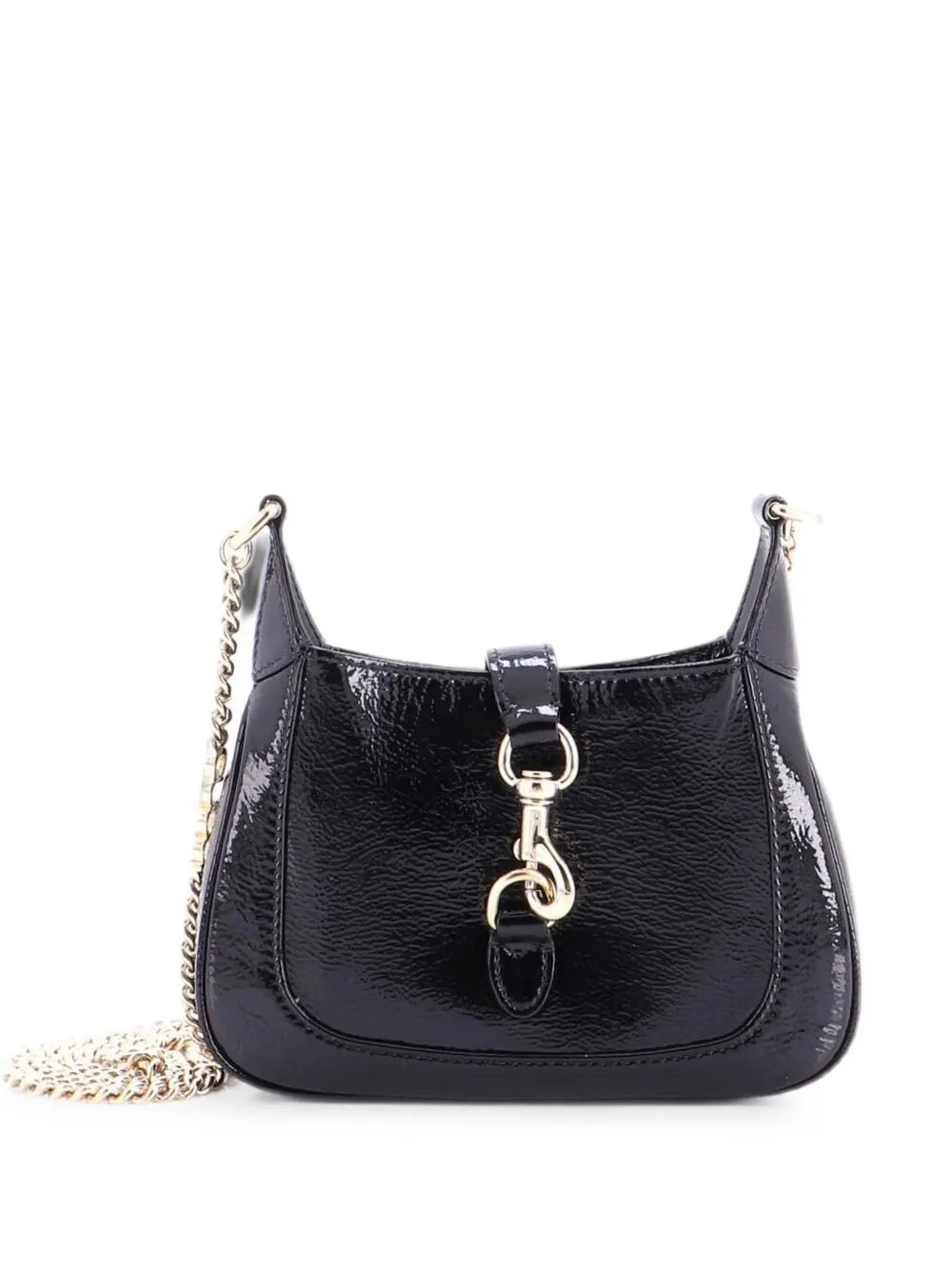 Jackie Notte Chain Patent Mini hobo bag