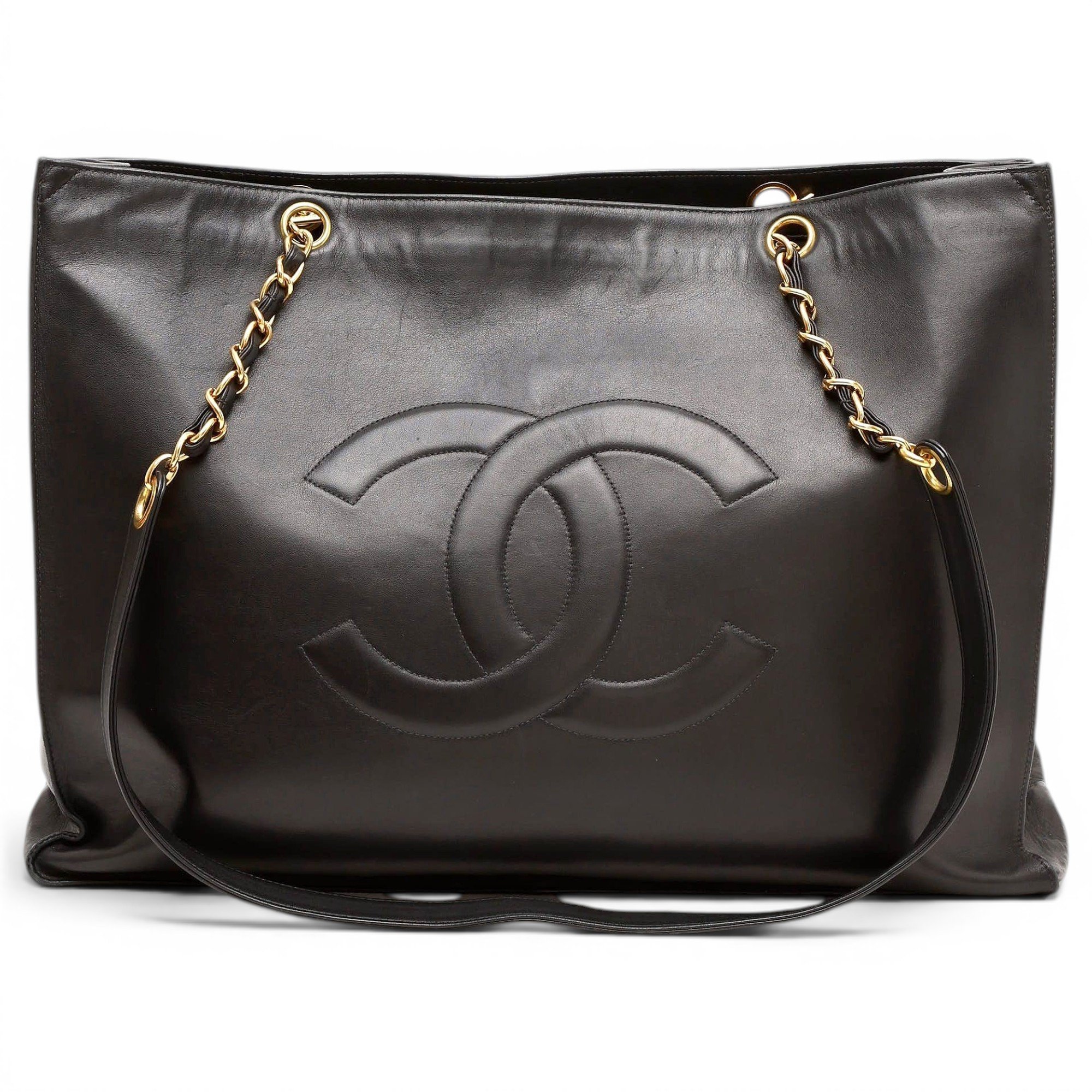 Vintage CC Chain leather tote