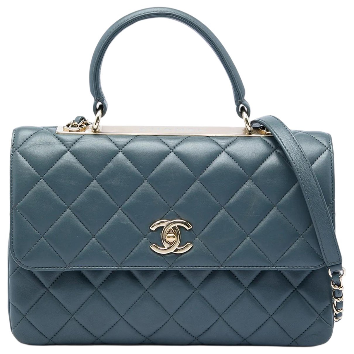 Trendy CC leather satchel