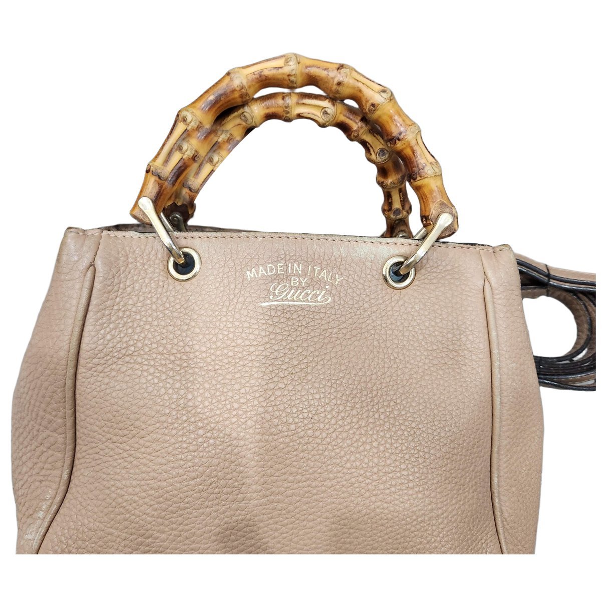 Bamboo leather handbag