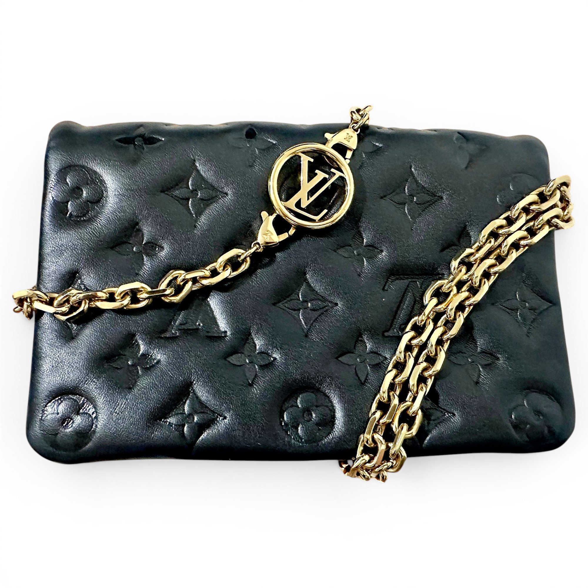 Coussin leather crossbody bag
