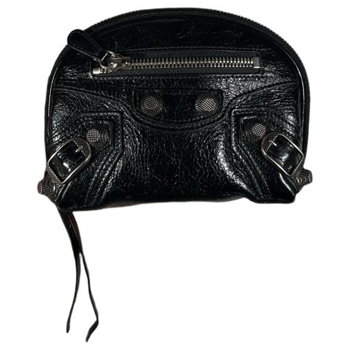 Leather clutch bag