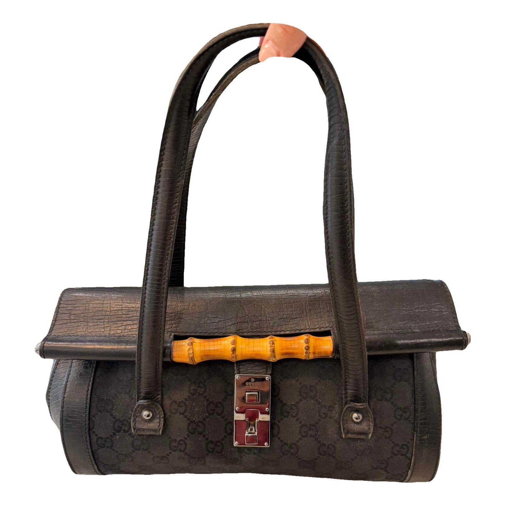 Bamboo Bullet leather handbag