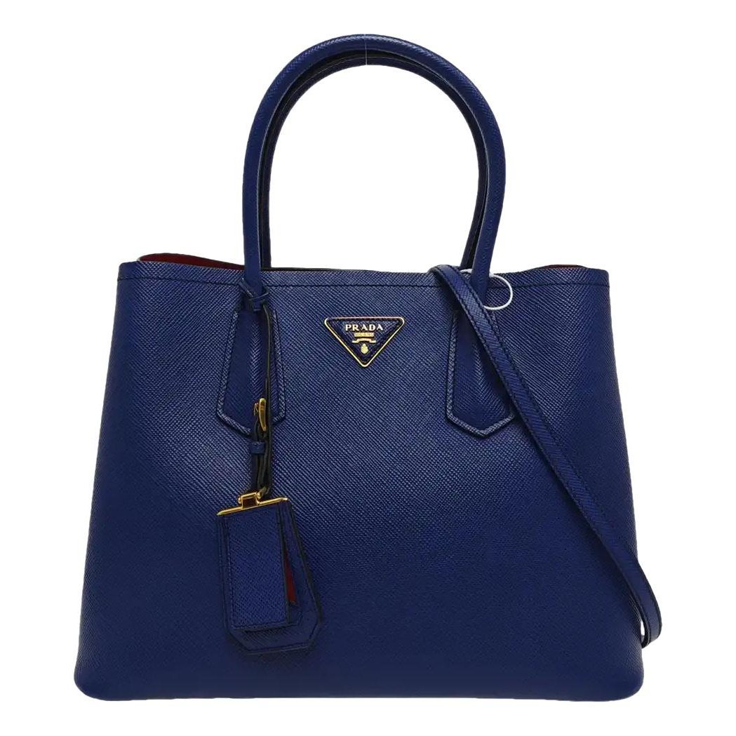 Double leather handbag