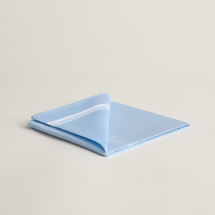 Bleu Ciel H Relief Handkerchief