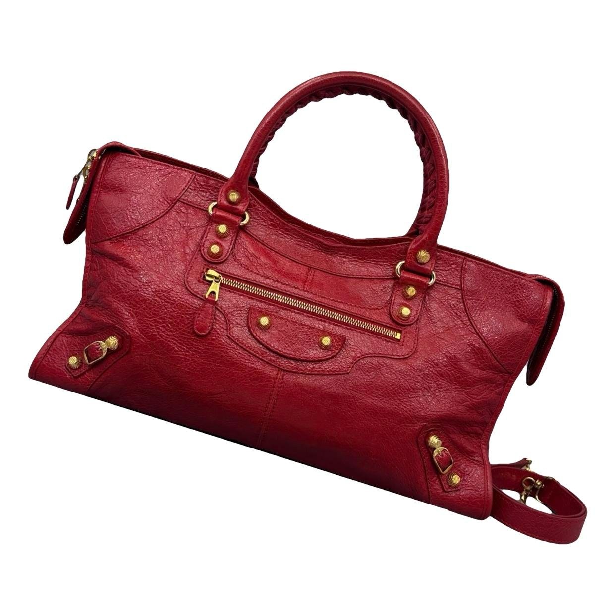 City leather handbag