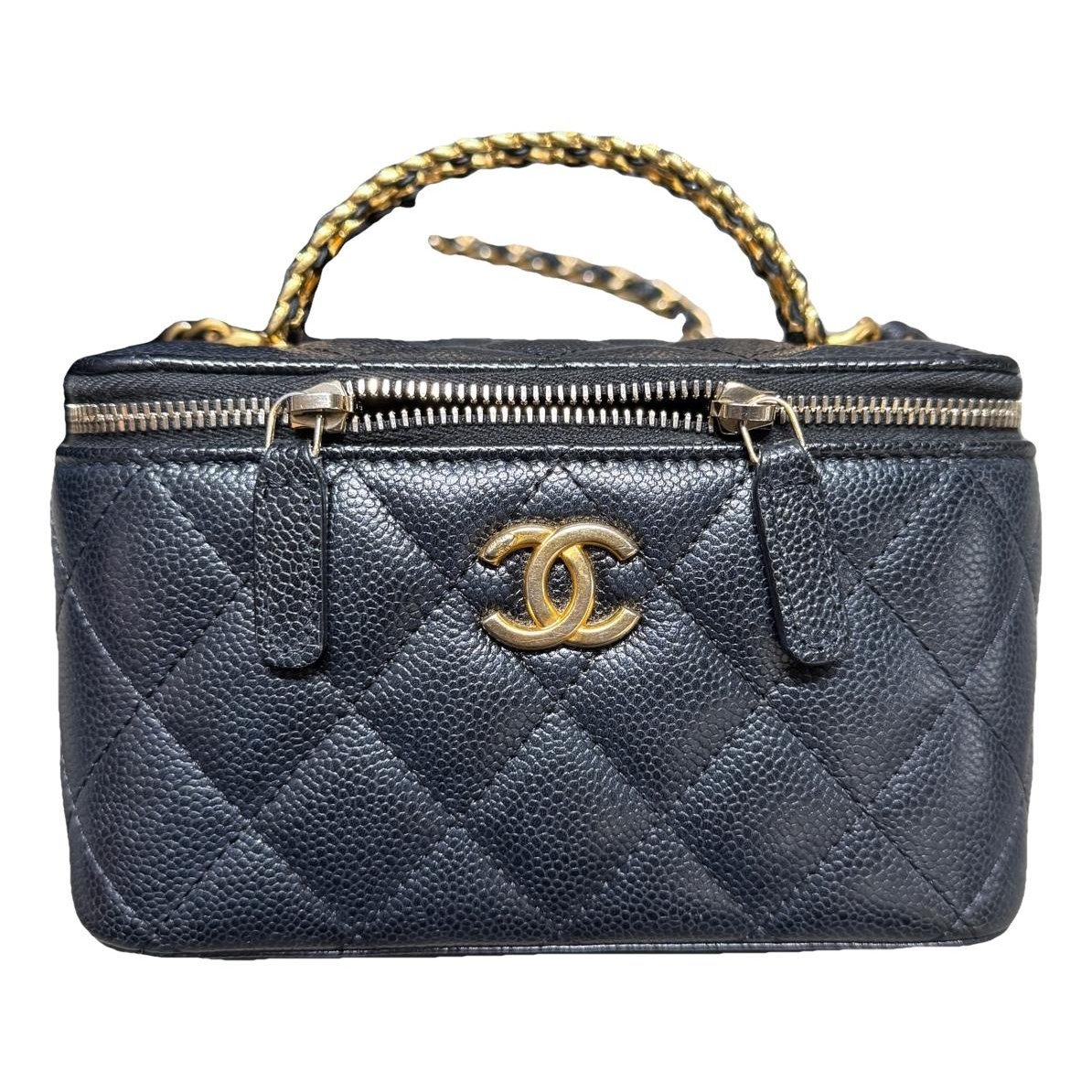 Vanity leather handbag