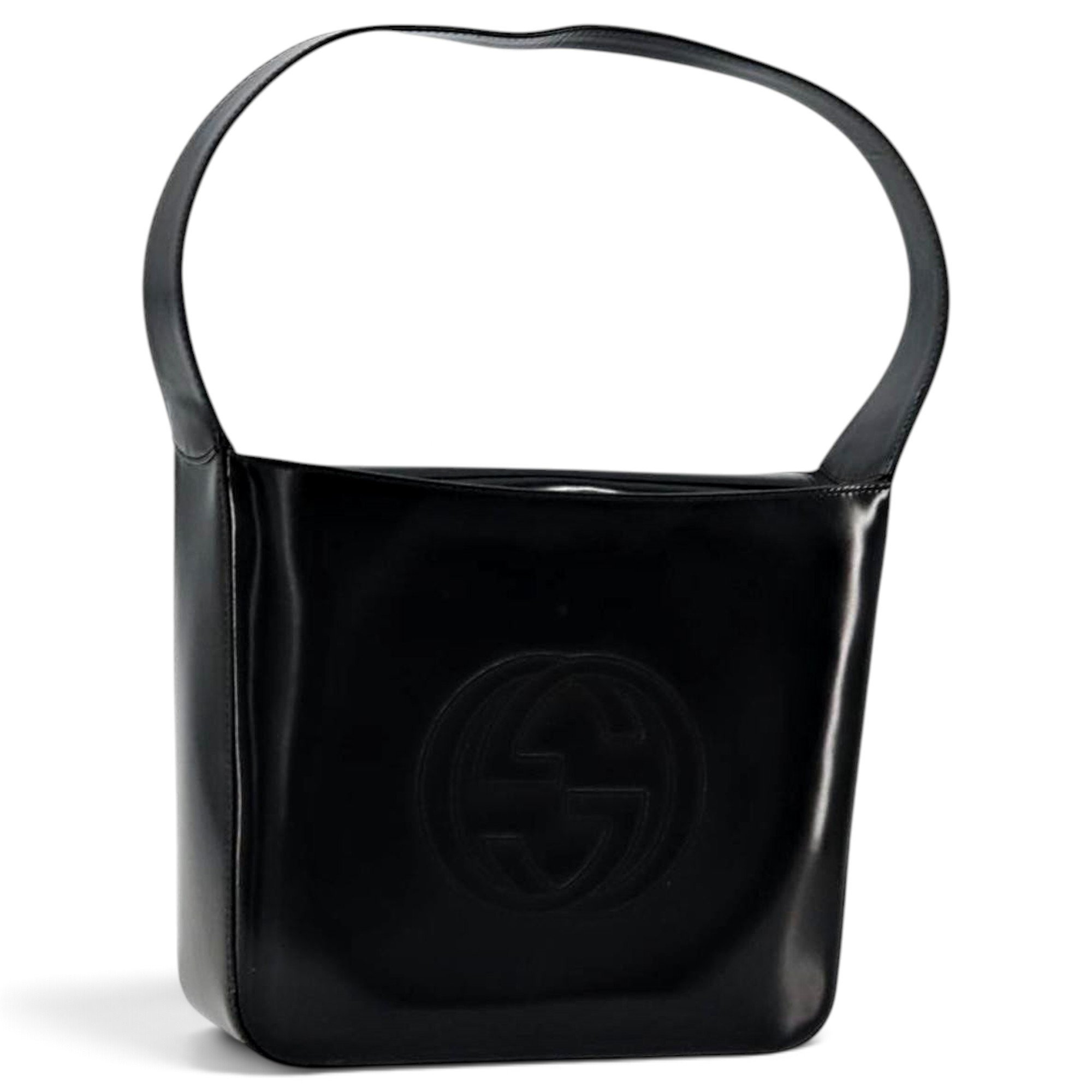 Patent leather handbag