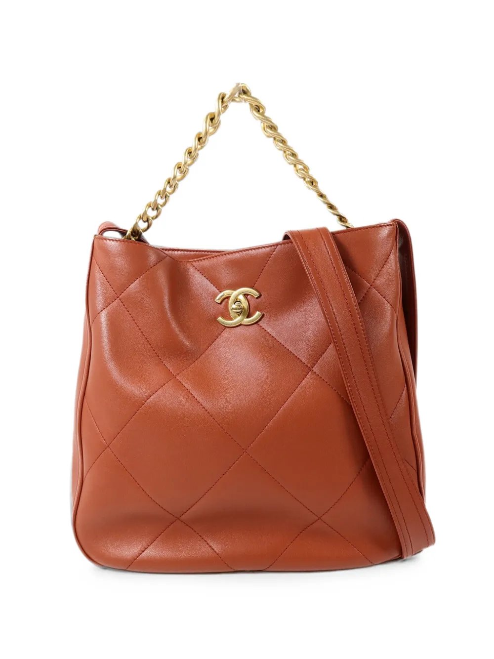 turn-lock-fastening tote bag