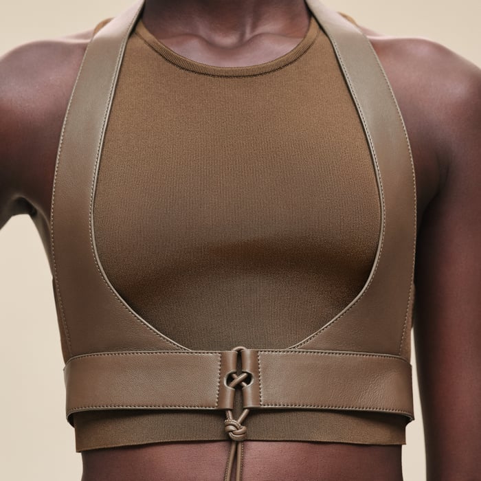 Marron Muschio Harness Bra