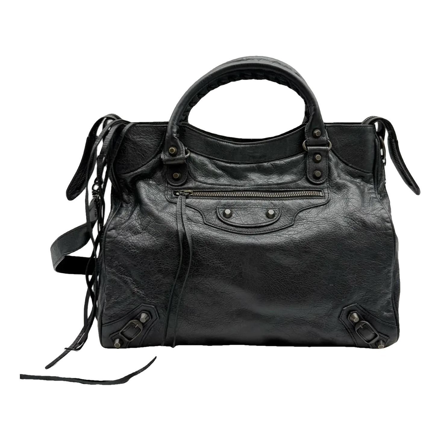 Classic Metalic leather handbag