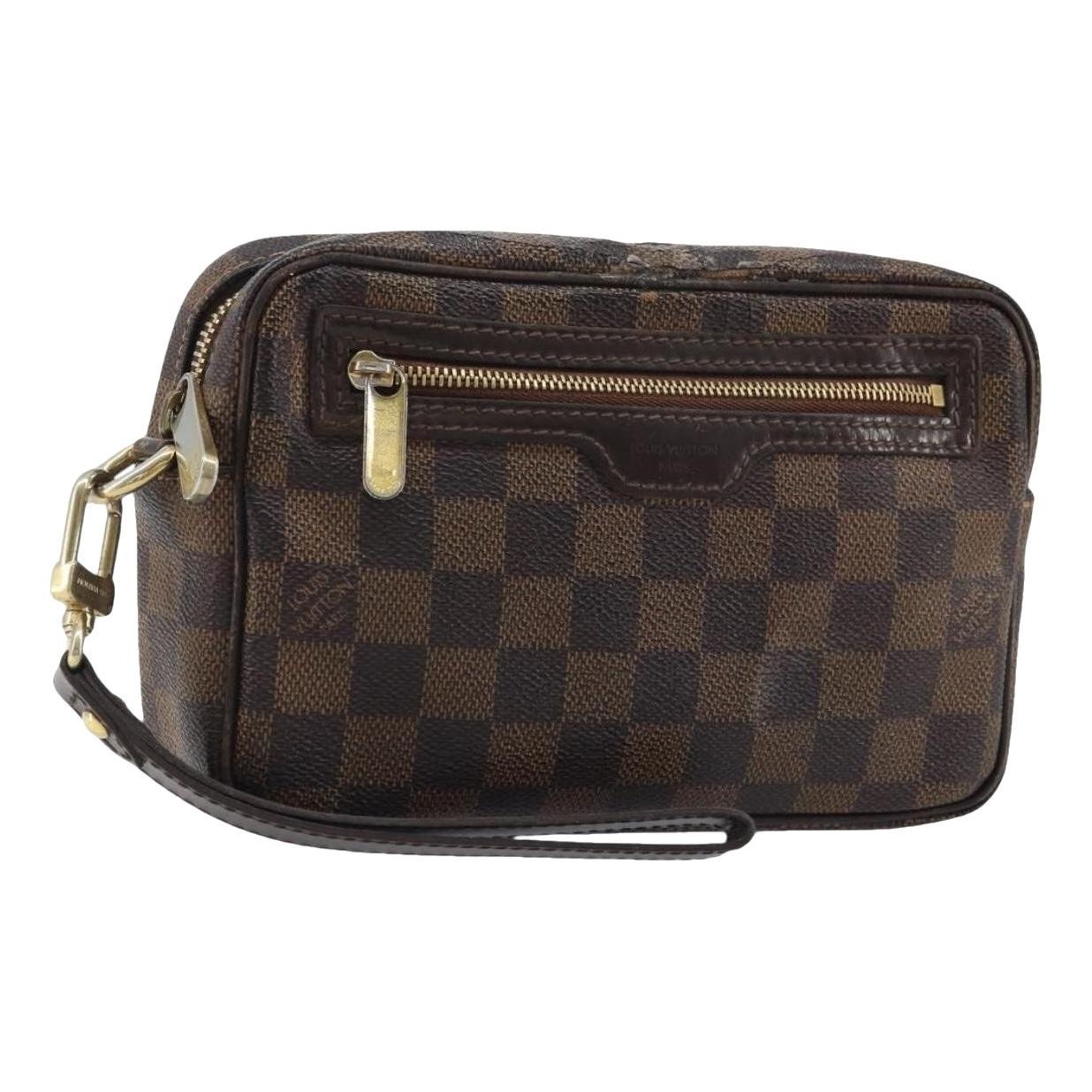 Leather clutch bag