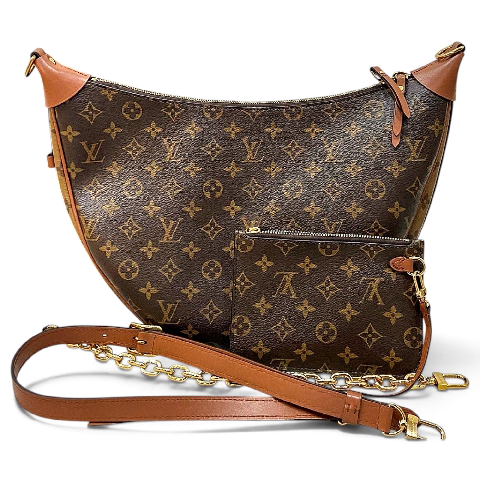 Loop leather handbag