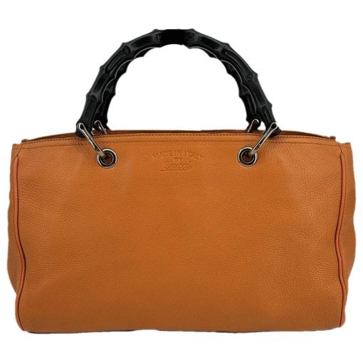 Bamboo leather handbag