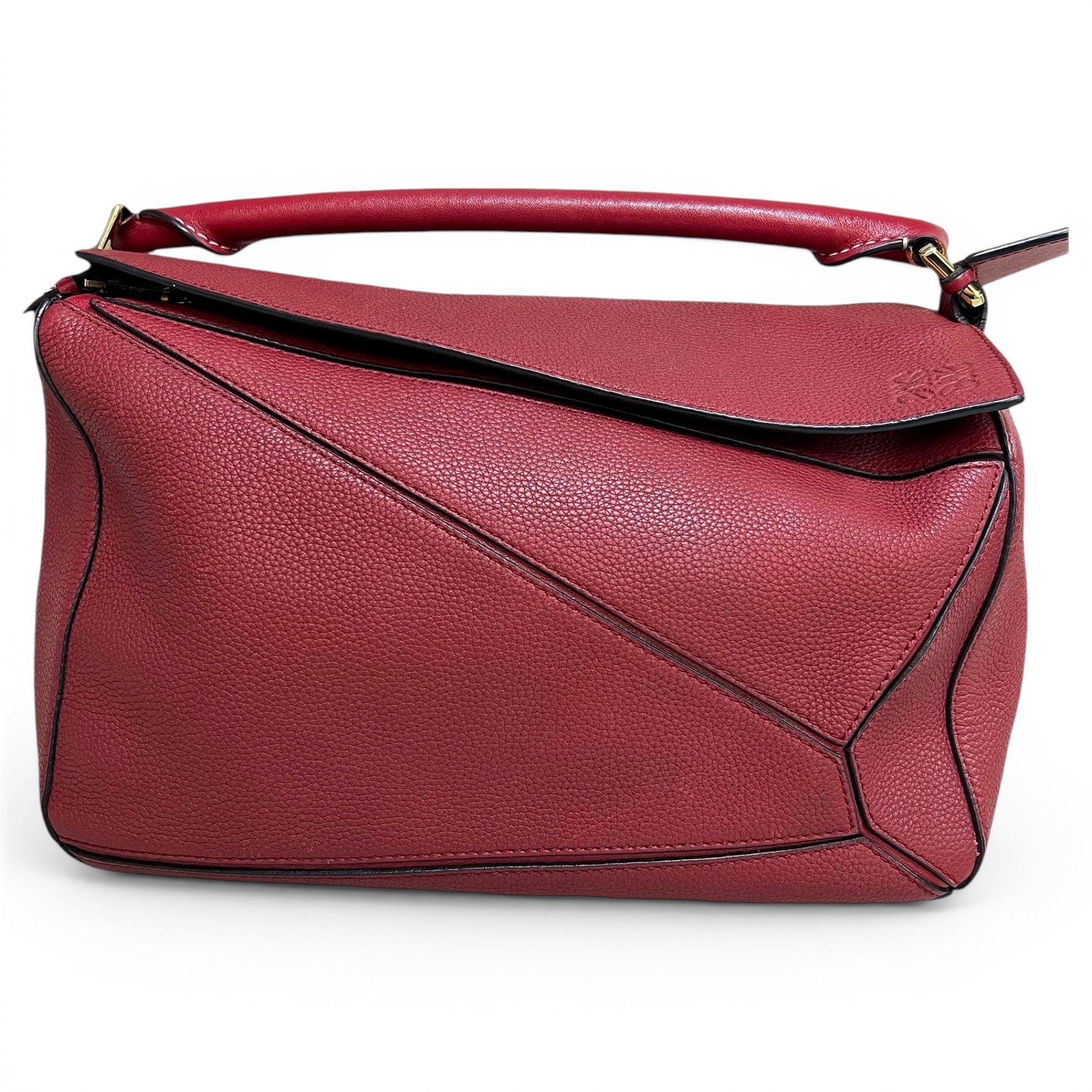 Puzzle leather handbag