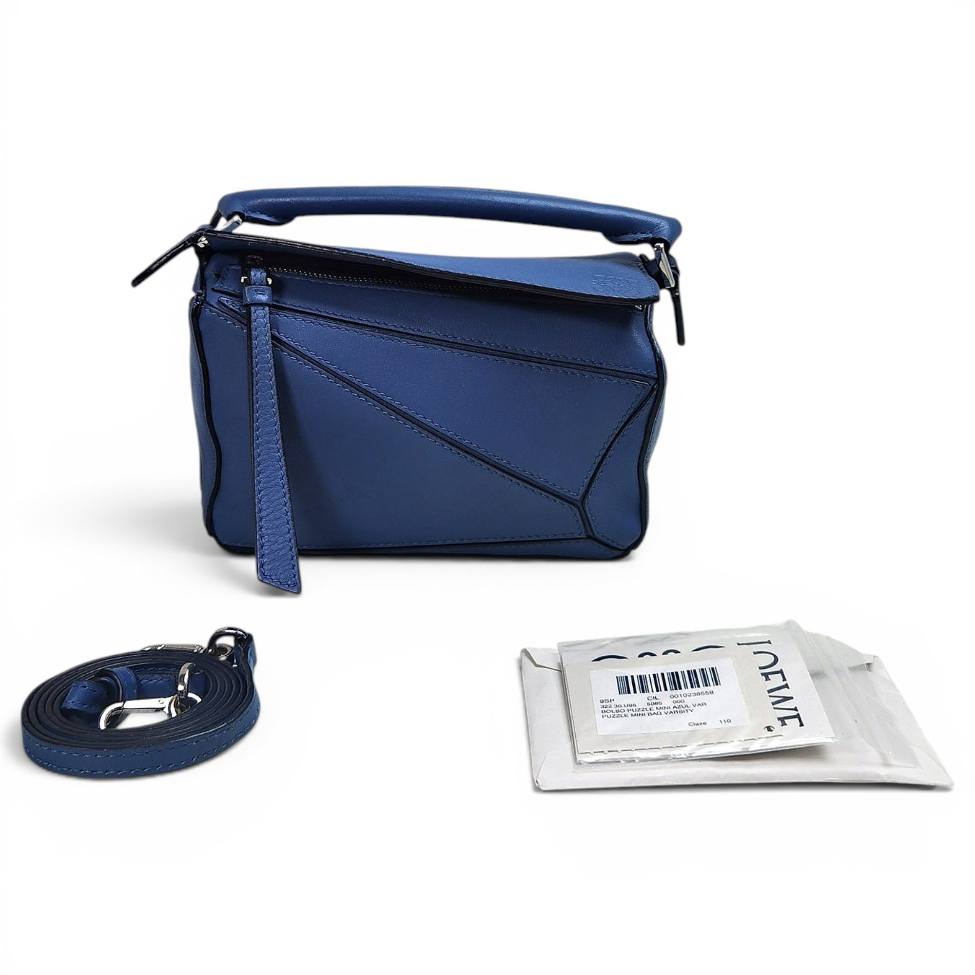 Puzzle leather handbag