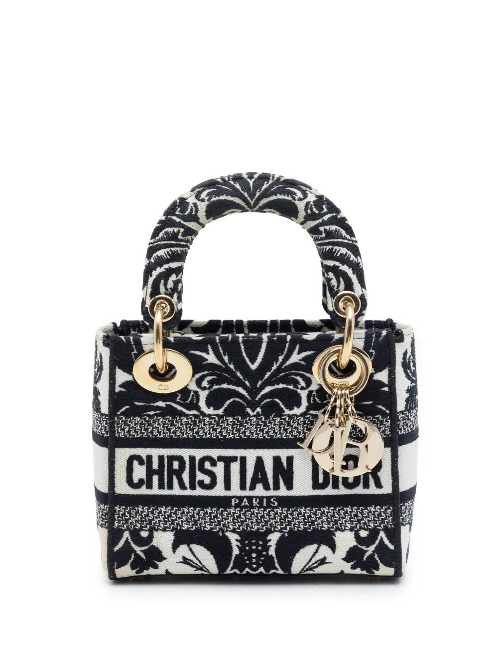 2022 Mini Embroidered Canvas Petites Fleurs Lady D Lite satchel