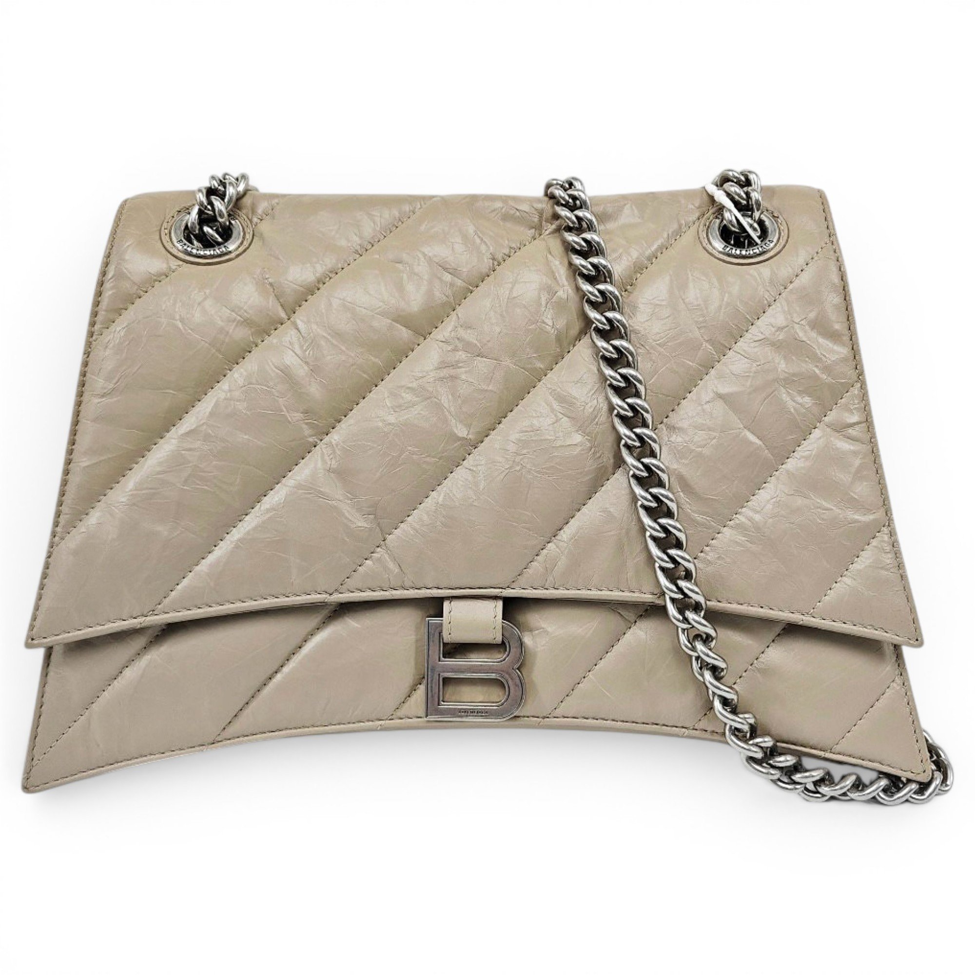 Crush leather handbag