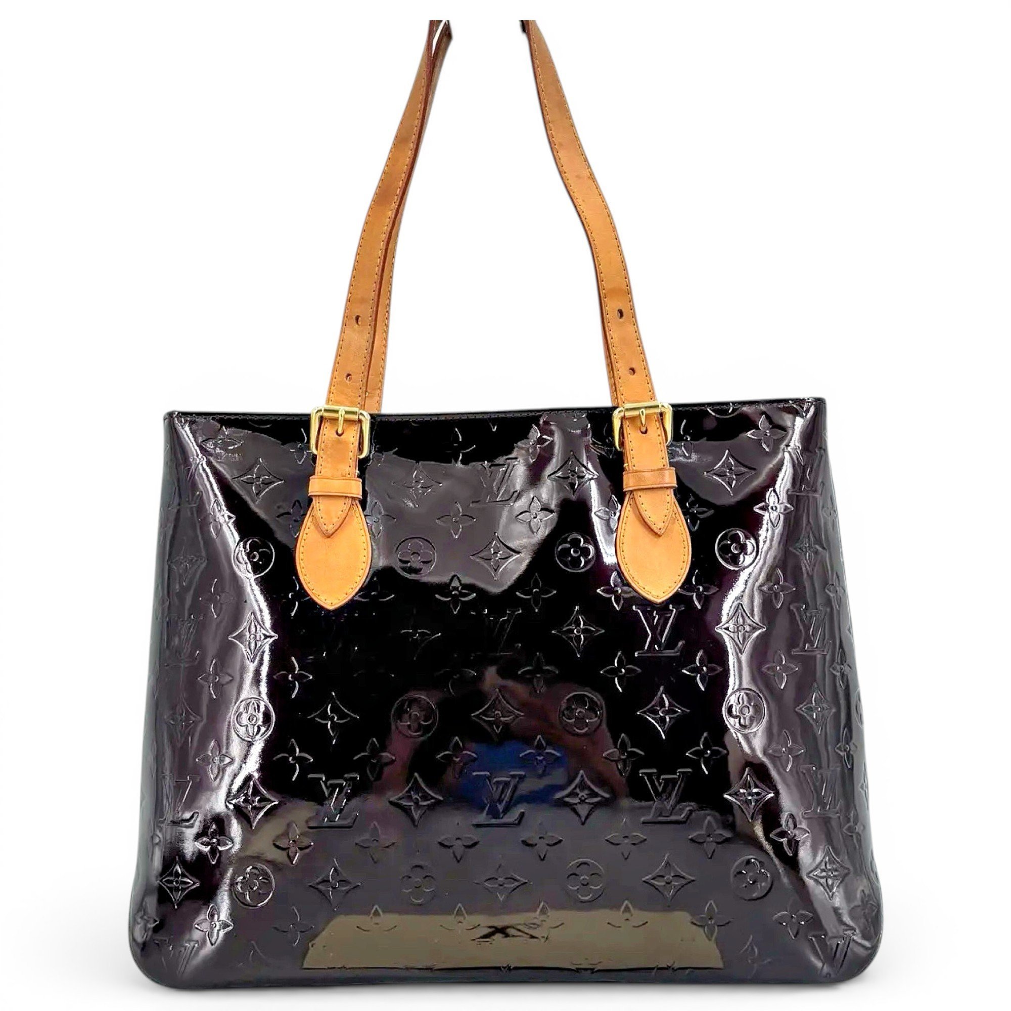 Brentwood patent leather tote