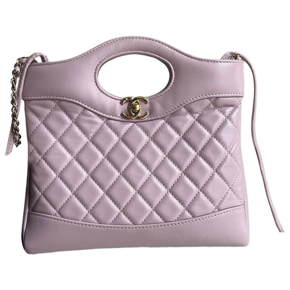 Trendy CC leather handbag