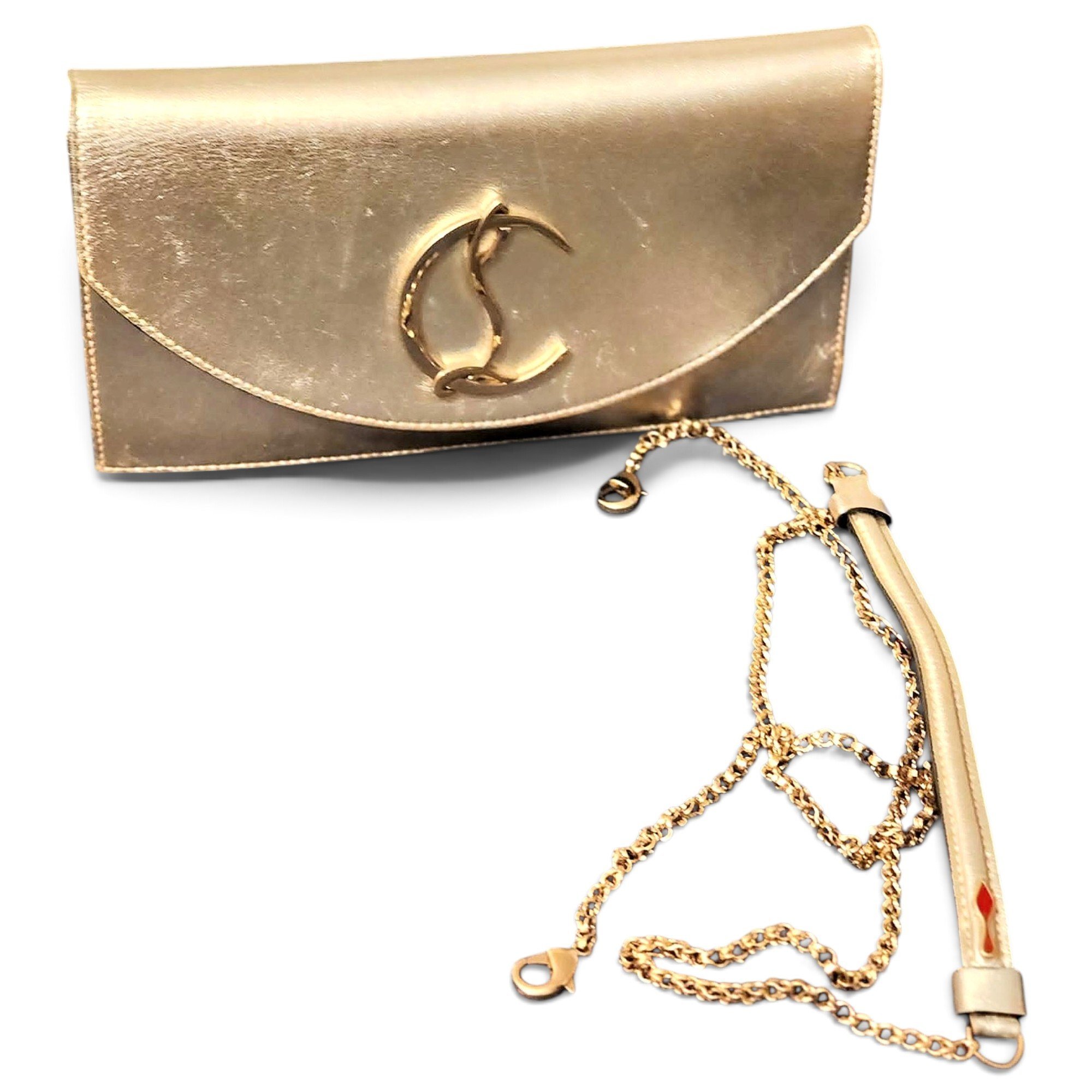 Leather clutch bag