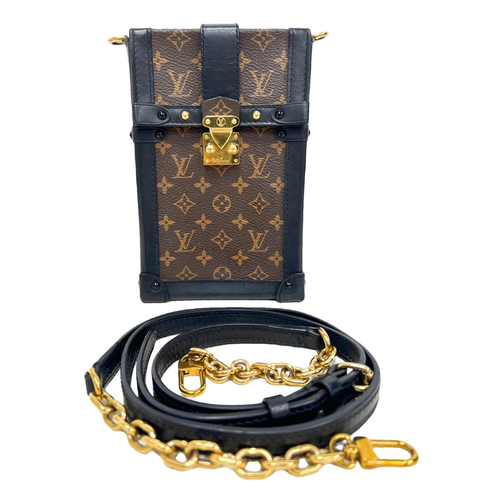 Pochette Trunk Verticale leather handbag