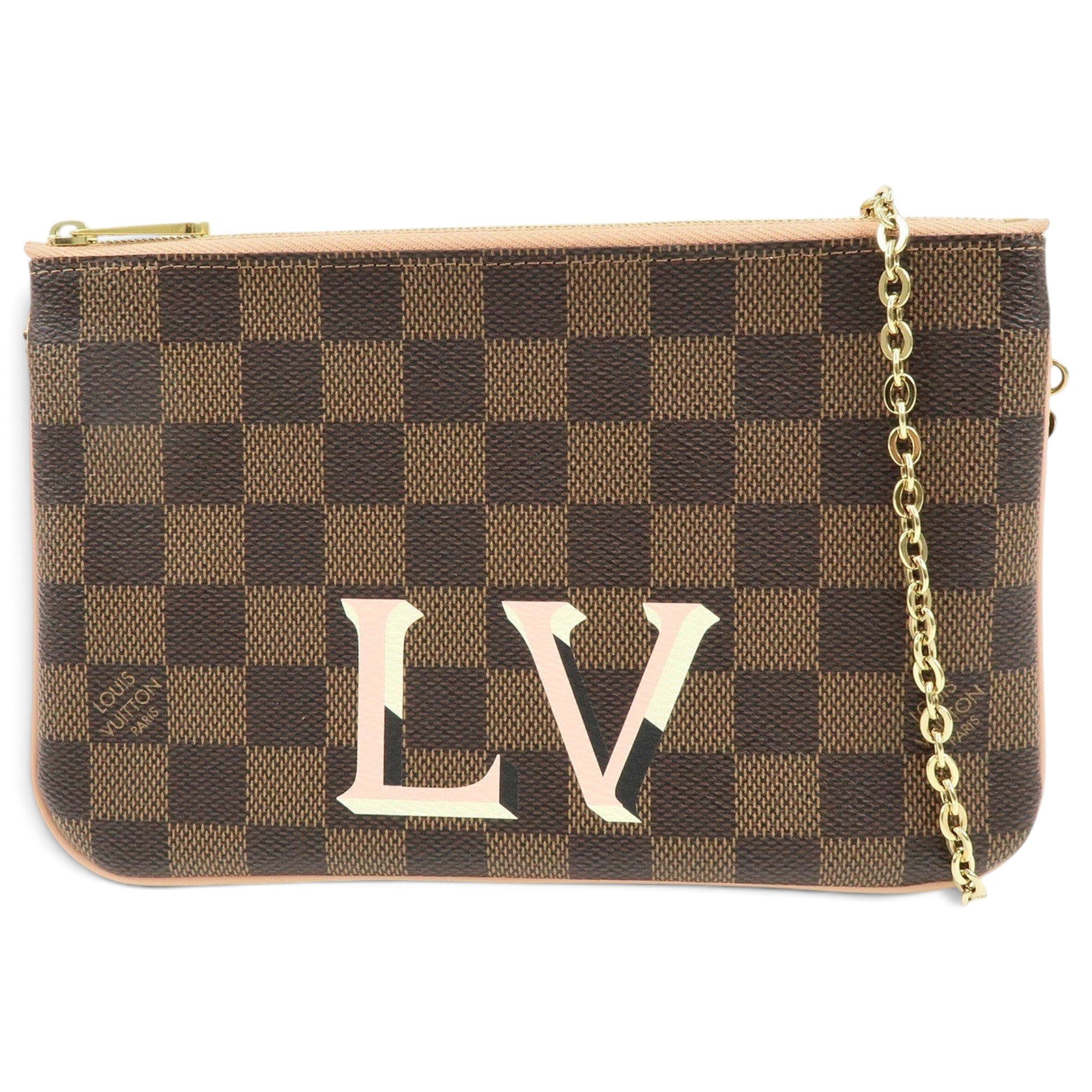 Double zip leather bag