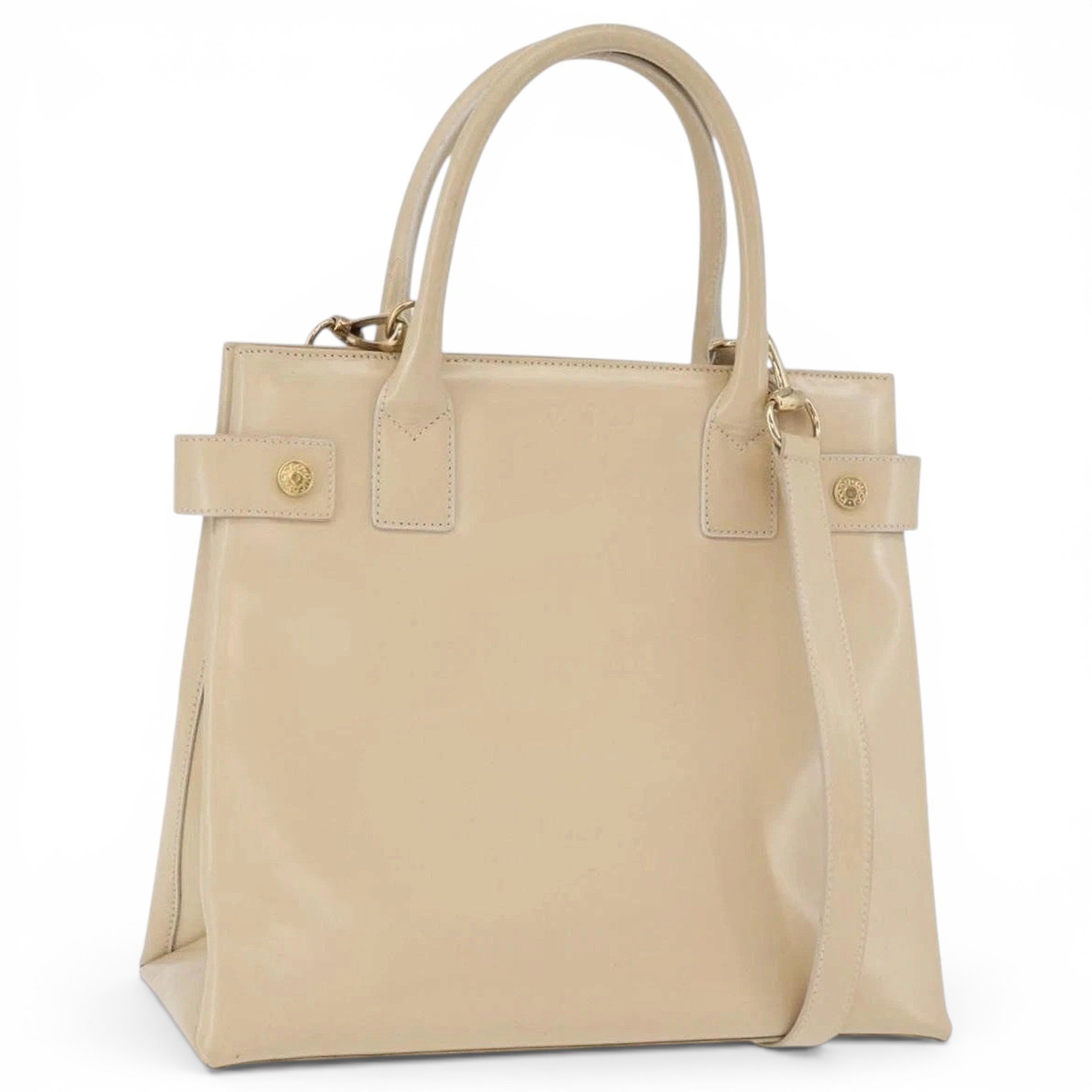 Patent leather handbag