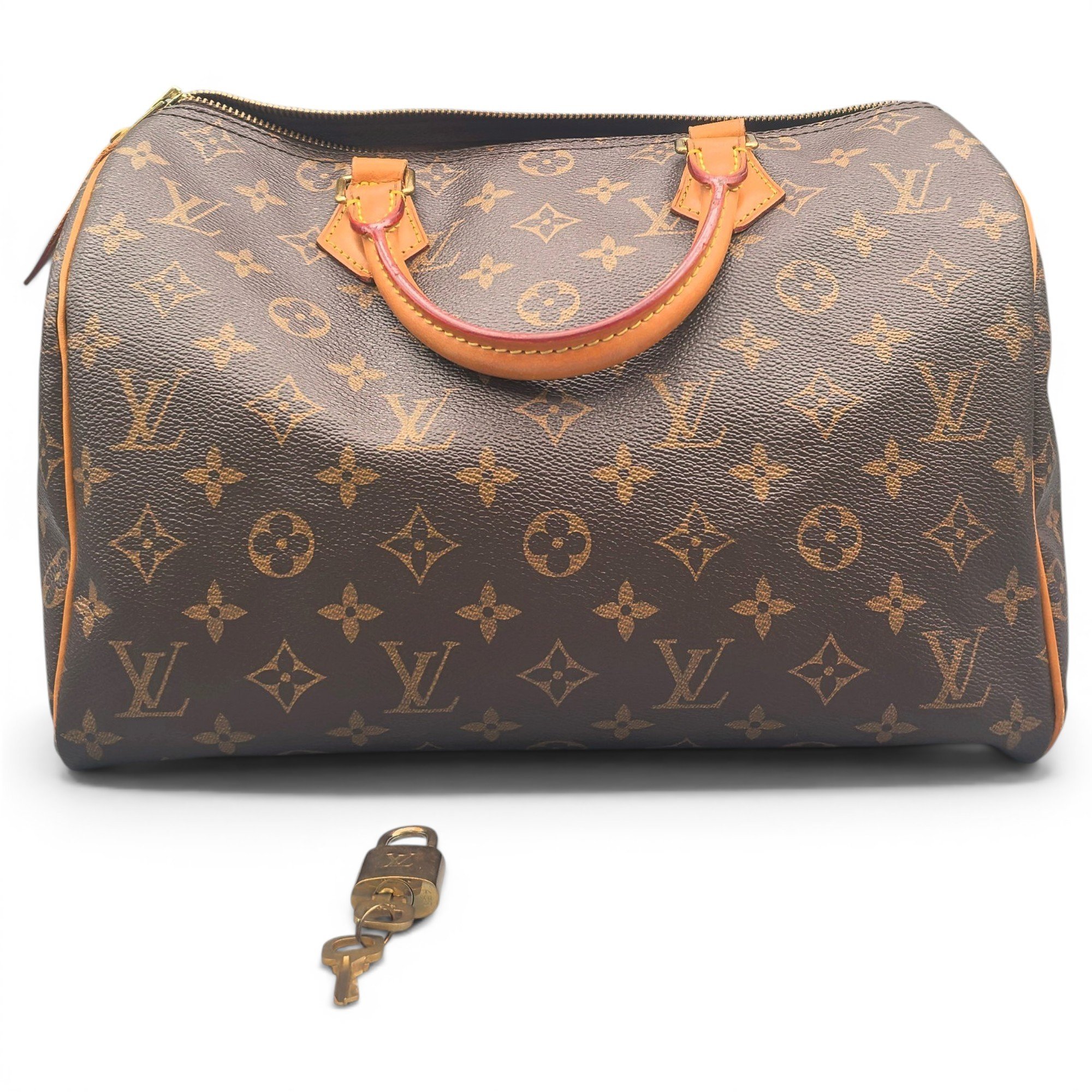 Speedy leather handbag