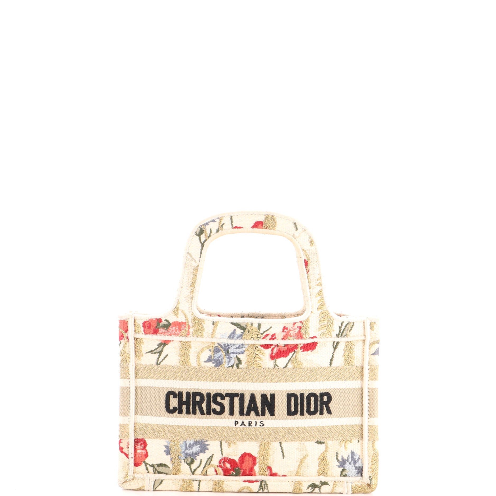 Book Tote Embroidered Canvas Mini