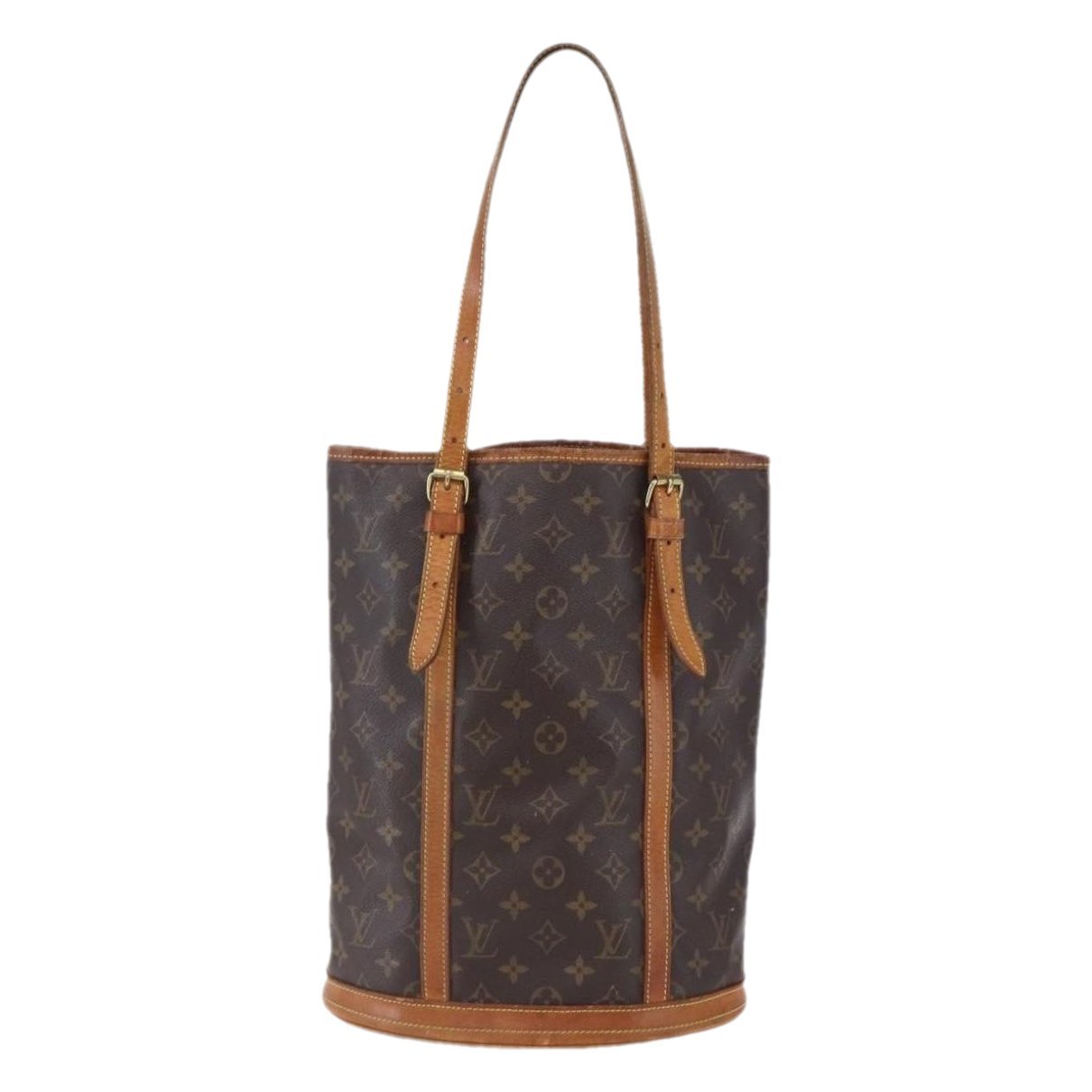 Bucket leather handbag