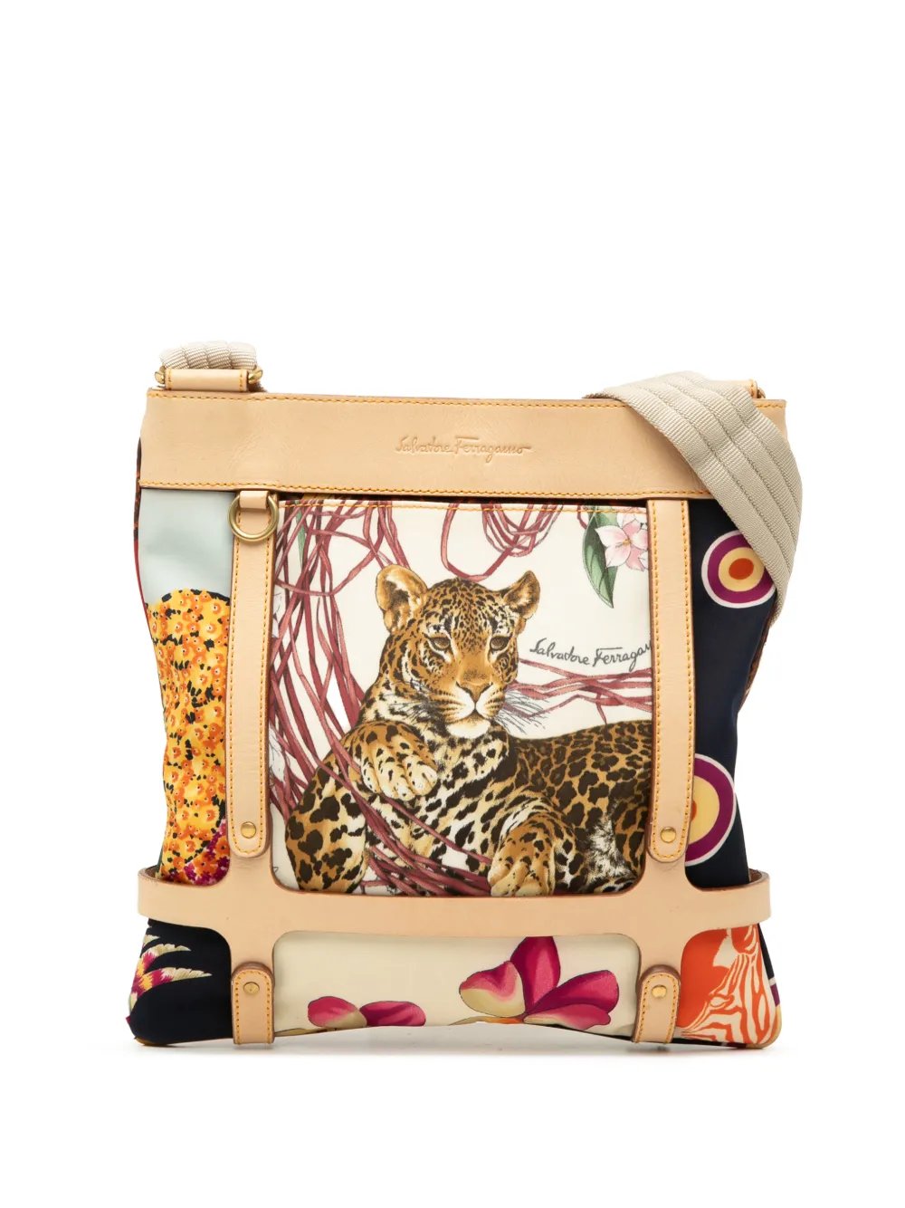 Ferragamo 2010-2026 Nylon Jungle Safari crossbody bag