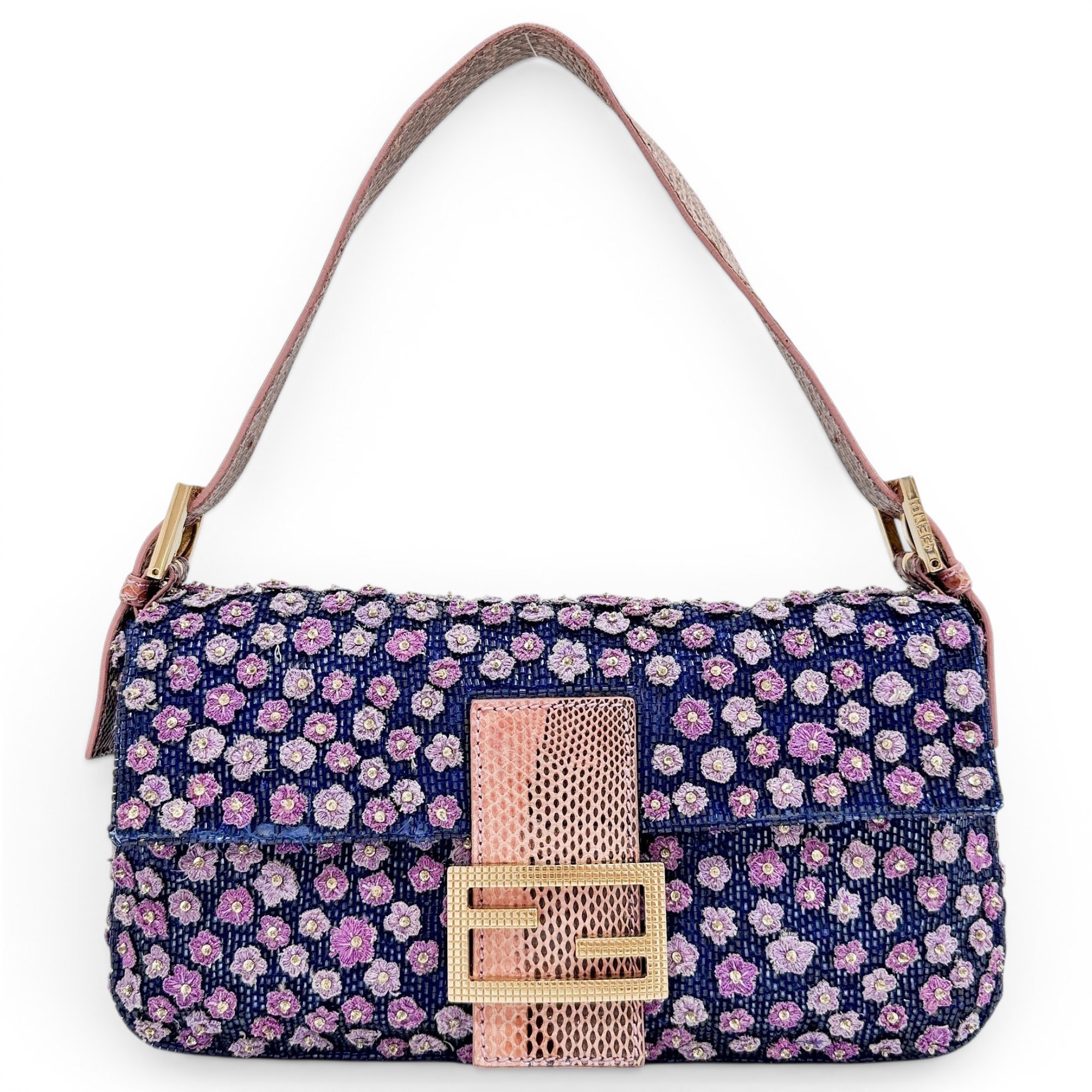 Baguette glitter handbag