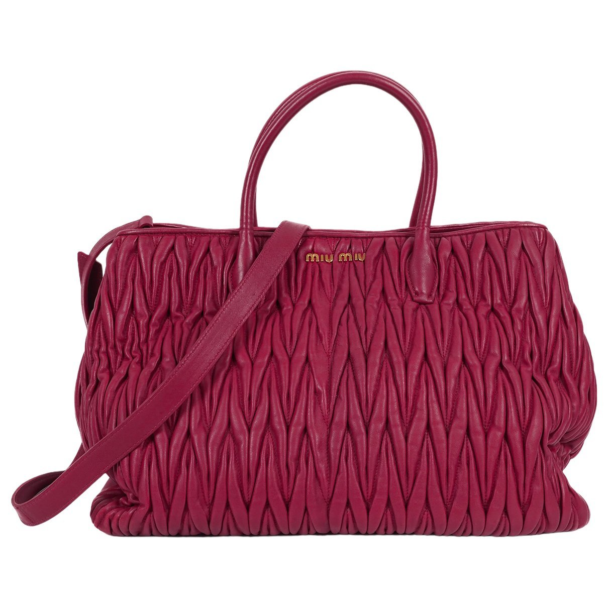 Matelassé leather handbag