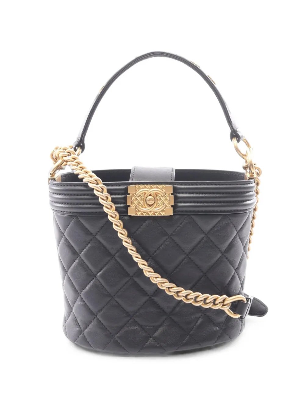 2020-2021 Boy Chanel quilted mini bucket bag