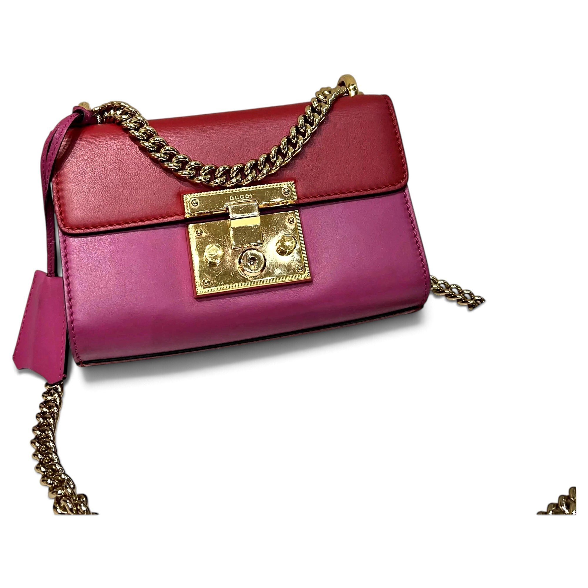 Padlock leather handbag