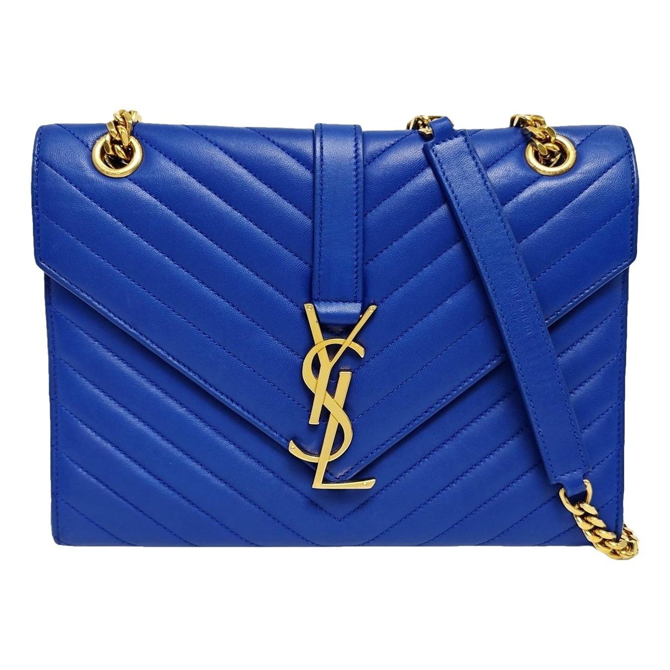 Envelope leather handbag