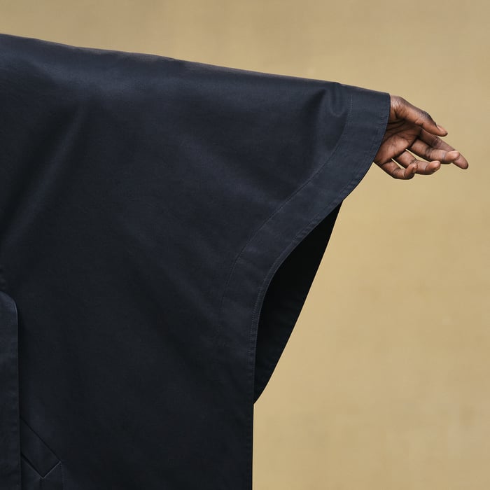Bleu Noir Cape Coat