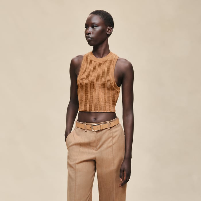 Brun Mahogany Sleeveless Top