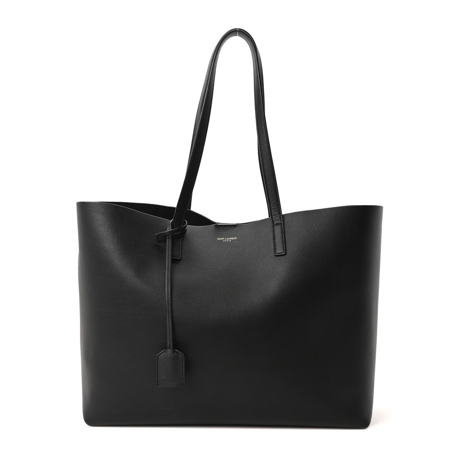Saint Laurent Calfskin Large Shopping Tote Black
