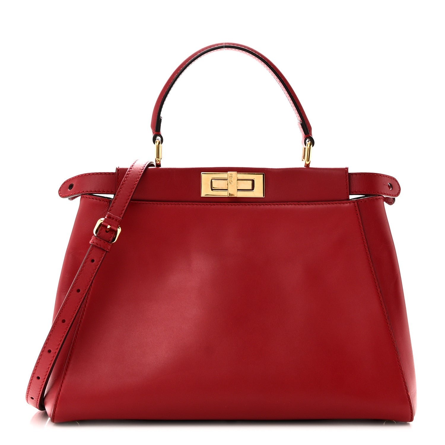 Fendi Vitello Morgan Fabric Jacquard Pequin Medium Peekaboo Iconic Satchel Mattone  Mattone Tobacco Black