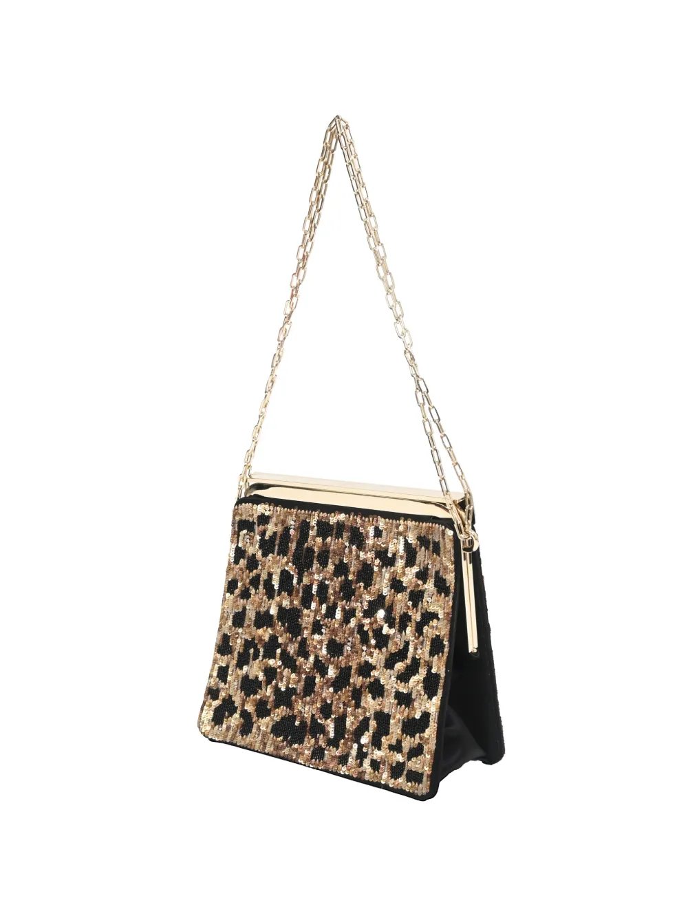 sequined chain shoulder bag