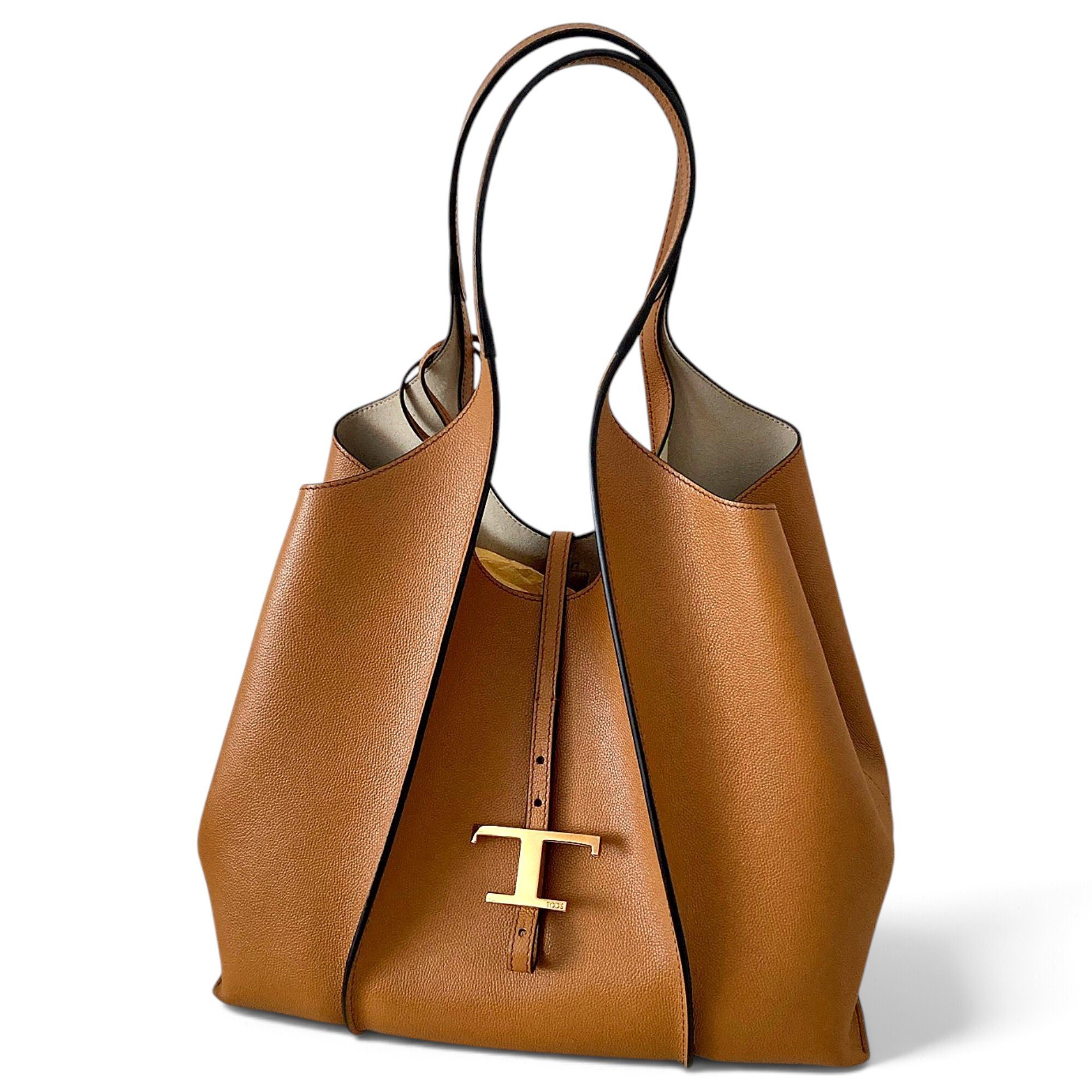 Shopping Media leather handbag