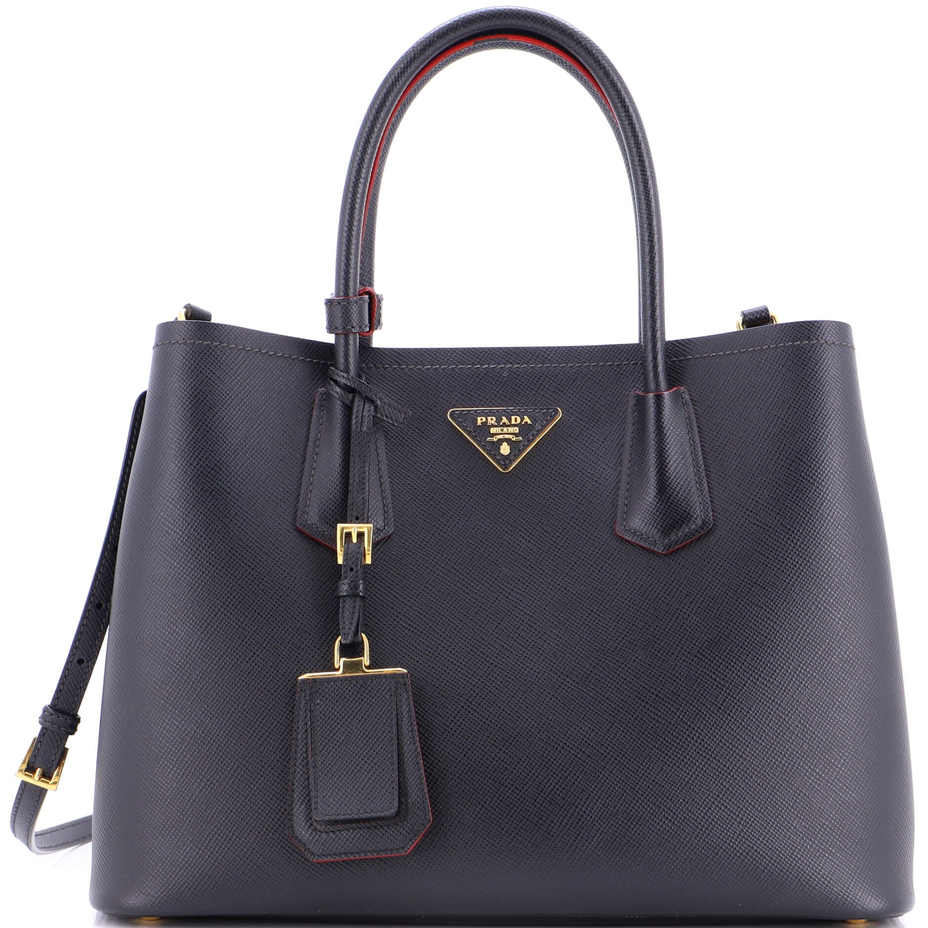 Prada Cuir Double Tote Saffiano Leather Medium