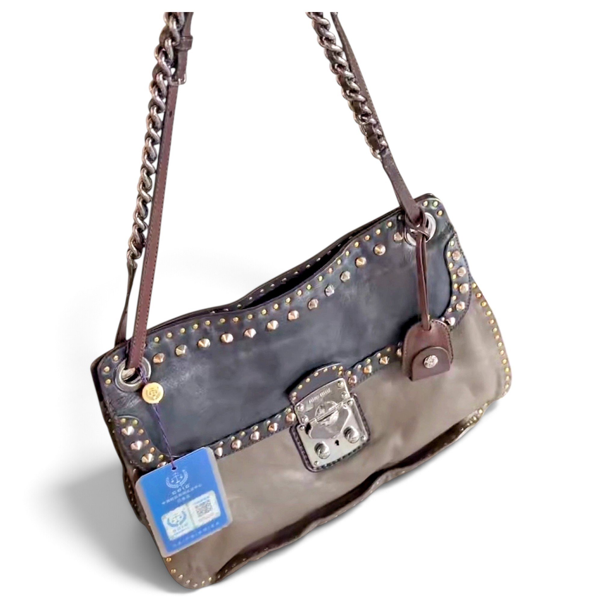 Miu Confidential leather handbag